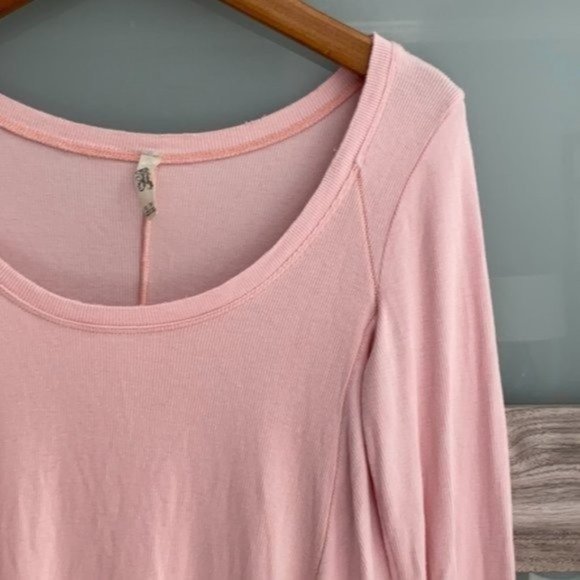 Free People Blush Pink January Long Sleeve Tee - Picture 7 of 10
